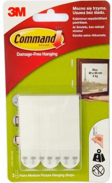 КОМАНДА-ВЕЛКРО ДЛЯ КАРТИН, СРЕДНЯЯ, 3 ШТ.