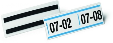 10 x Kieszeń magazynowa magnetyczna 1/2 A5, transparentna, Durable