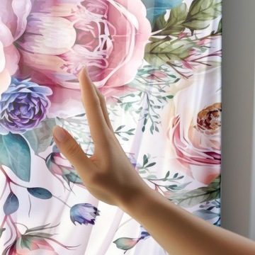 ГОТОВАЯ ШТОРА 140х250 ОКРАШЕННАЯ ВУАЛЬ С УЗОРОМ ЛЯГУШКИ 201