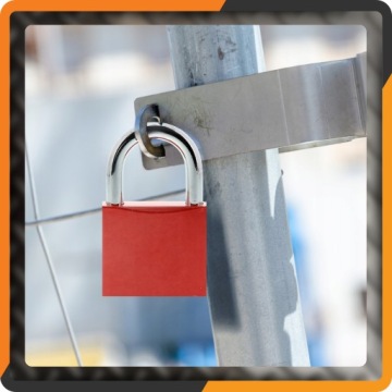 Padlock один ключ система чугун защелка болт ключ красный 50 мм