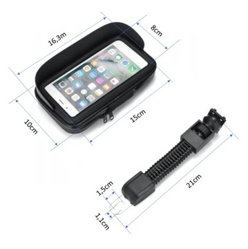 Держатель для мотоцикла/самоката на молнии, водонепроницаемый, с козырьком 4,8