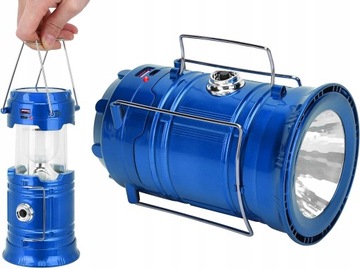 LATARKA TURYSTYCZNA 2w1 LAMPA LED SOLARNA CAMPING
