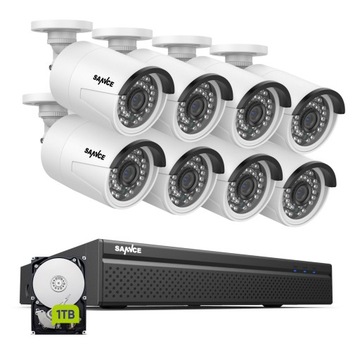 SANNCE 8CH 5MP PoE sieciowy system wideo CCTV-1TB