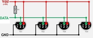 Czujnik temperatury DS18B20 ARDUINO TO92