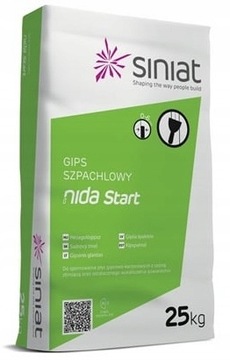 Gładź szpachlowa Nida Start SINIAT 25kg Gips szpachlowy Lafarge