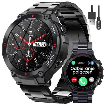 SMARTWATCH MĘSKI GRAVITY GT7-2 POŁĄCZENIA POLSKIE MENU PULS CIŚNIENIE