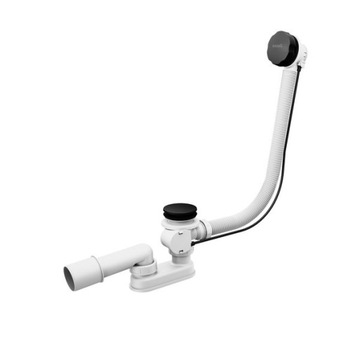 Ravak Syfon wannowy z przelewem 570 mm - czarny