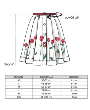 Юбка горец женская МИДИ ЛАТО на свадьбу, крестины, народная GÓRALSKA