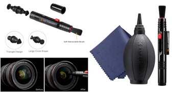 Gruszka pędzelek do czyszczenia optyki aparatu obiektywu zestaw 3w1 K&F