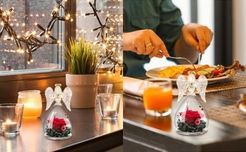 Вечная роза в стеклянном ангельском куполе. Хороший подарок жене на юбилей.