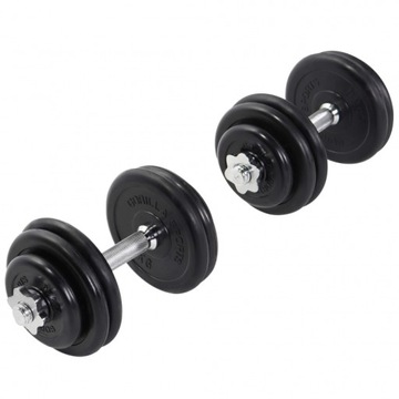 2x15kg Hantle regulowane gumowane 30 mm