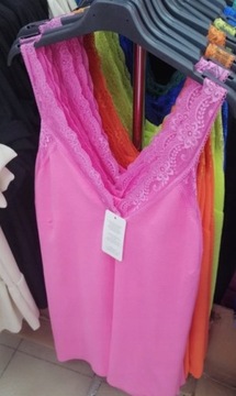 BLUZKA DAMSKA Z KORONKĄ NA RAMIĄCZKA TOP POD ŻAKIET ZWIEWNA KOSZULKA UNI