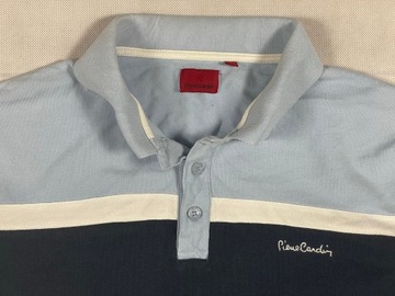 Pierre Cardin polo męskie tricolor unikat logo L