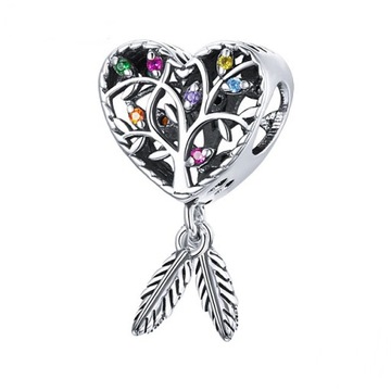 CHARMS ZAWIESZKA ŁAPACZ DRZEWO ŻYCIA RODZINA S925