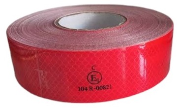 Taśma Odblaskowa mikropryzmatyczna Konturowa plaster Ostrzegawcza czerwona