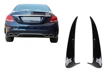 Tylny zderzak klapy boczne Mercedes C Klasa W205 (2014-2020) Piano Black