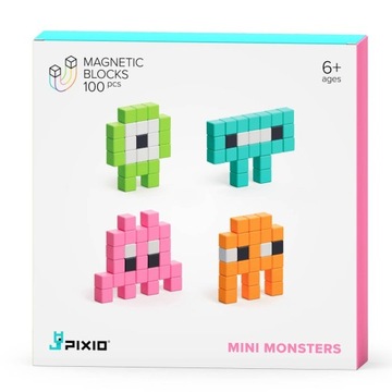 KLOCKI MAGNETYCZNE PIXIO MONSTER 100 EL STORY