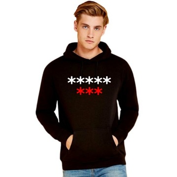 BLUZA Z KAPTUREM ANTY PIS J**** PIS osiem gwiazd