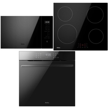 Zestaw Amica Piekarnik ED 97619VBA + Mikrofala AMMB 25E3SGVB +Płyta PI6501