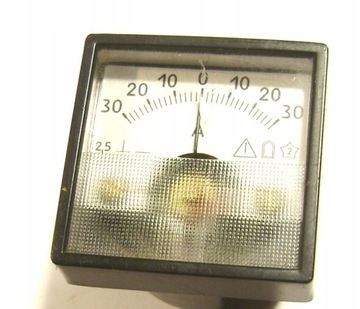 MIERNIK AMPEROMIERZ 30A mały miernik wskaźnik MIL