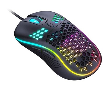 MYSZ GAMINGOWA DLA GRACZY LEKKA RGB LED 72000 DPI