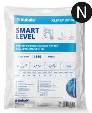 KUBALA 1893 SYSTEM POZIOMOWANIA KLIPSY 2mm 500szt.