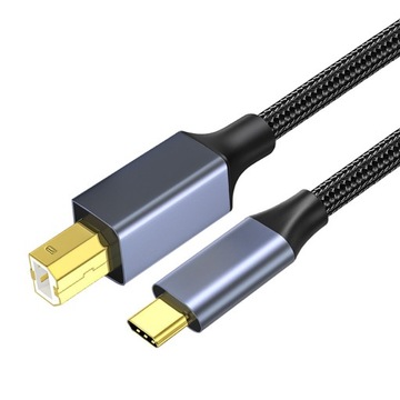 KABEL PRZEWÓD USB 2.0 USB-B DO USB-C DO DRUKARKI OPLOT QGeeM 2 metry