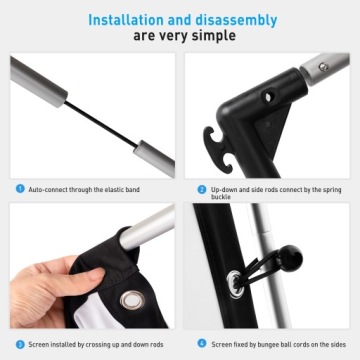 ПРОЕКЦИОННЫЙ ЭКРАН 100 ДЮЙМОВ 16:9 ПОРТАТИВНЫЙ 220 x 125см С ПОДСТАВКОЙ