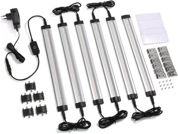 6 lamp podszafkowych LED 1800 lm 6x30cm