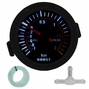 ИНДИКАТОР ЧАСОВ BOOST TURBO BOOST PRESSURE 52MM С ПОДСВЕТКОЙ СВЕТОДИОД 2BAR