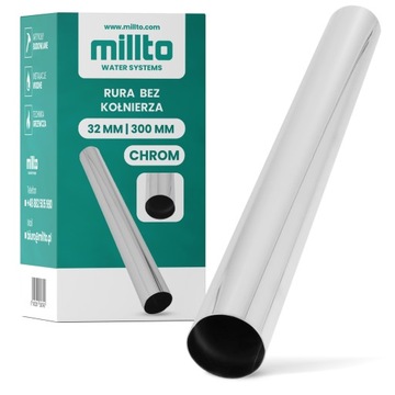 RURA ODPŁYWOWA 32x300 mm PRZEDŁUŻKA SYFONU Umywalki Zlewu Wody CHROMOWANA