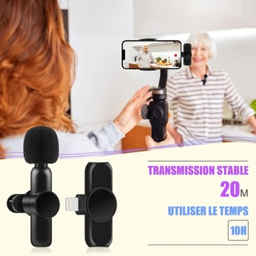 Динамический микрофон, 2 беспроводных петличных ISO