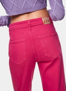 Spodnie PEPE JEANS DUA LIPA retro jeansowe różowe W26 L30