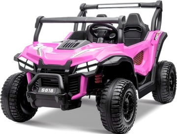 JEEP TERENOWY NA AKUMULATOR 24V 4X45W PILOT RÓŻOWY