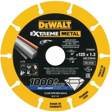 DeWALT DT40252 АЛМАЗНОЕ ПОЛОЖЕНИЕ EXTREME METAL 125