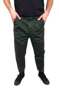 Zielone spodnie męskie jeansowe CHINO ARMY 32/32