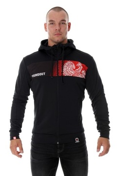 Bluza z kapturem męska czarna POLSKA XXXL