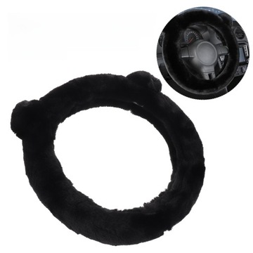 UNIWERSALNA OSŁONA KIEROWNICY SAMOCHODOWEJ Z PLUSZU OCHRONA I NA ZIMĘ