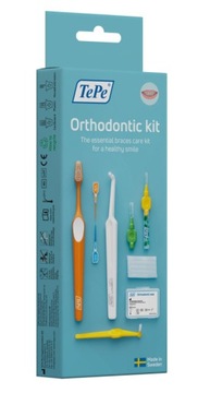 Zestaw Ortodontyczny do pielęgnacji aparatu TePe Orthodontic Kit GRATIS