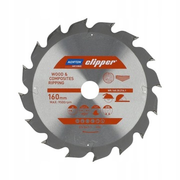 TARCZA NORTON DO CIĘCIA DREWNA 160MMX20 T16