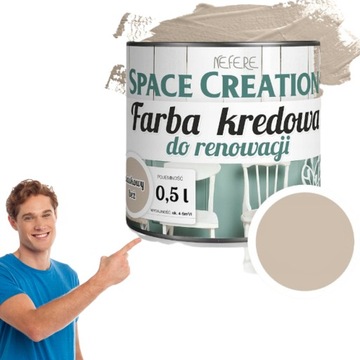 Kredowa farba do renowacji beżowy SPACE CREATION