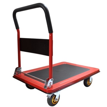 ПЛАТФОРМА ПЕРЕВОЗКА С ТОРМОЗОМ НА 2 КОЛЕСА диам. 20 см, 550 кг КОЛЕСА ИЗ ЦЕЛЬНОЙ РЕЗИНЫ