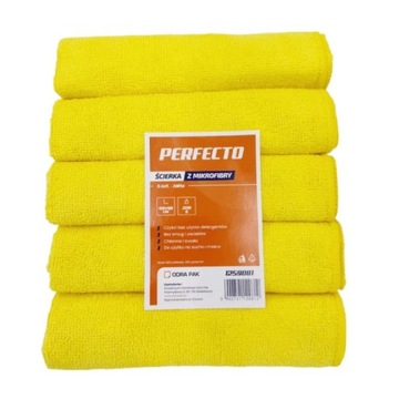 Perfecto ścierka mikrofibra 40x40 zółta 5szt