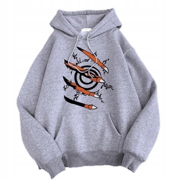 BLUZA Z KAPTUREM NARUTO ANIME KURAMA HOODIE LIS