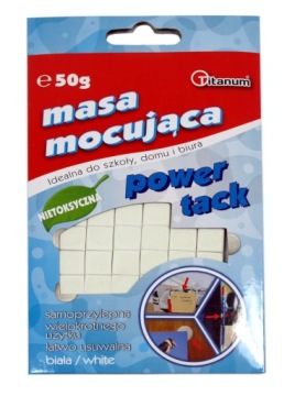 Masa mocująca samoprzylepna biała Power tack 50g