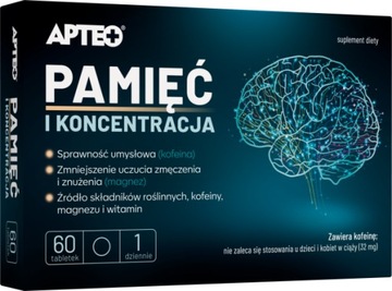 Pamięć i koncentracja Apteo 60 tabletek