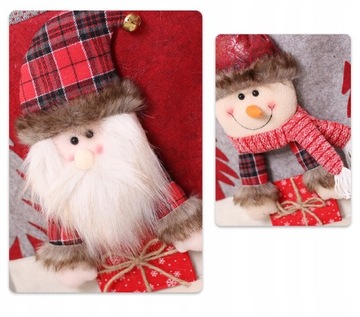 РОЖДЕСТВЕНСКИЙ ПОКРЫТИЕ НА СТУЛ 3шт СВЯТОЙ КЛАУС