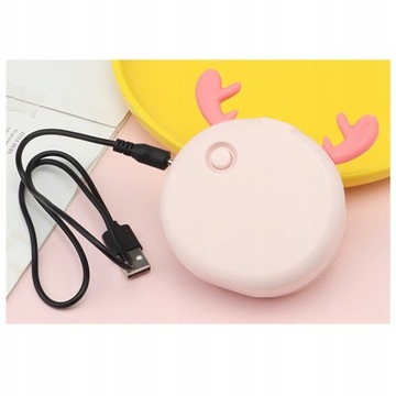 Карманная грелка для рук Power Bank USB - Розовый