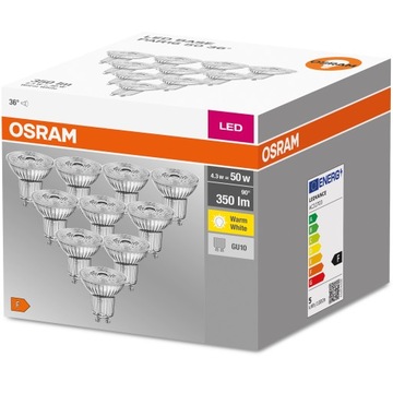 Żąrówki LED Osram GU10 4,3 W 2700 K 10 sztuk