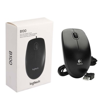 LOGITECH B100 przewodowa mysz optyczna czarna 800dpi